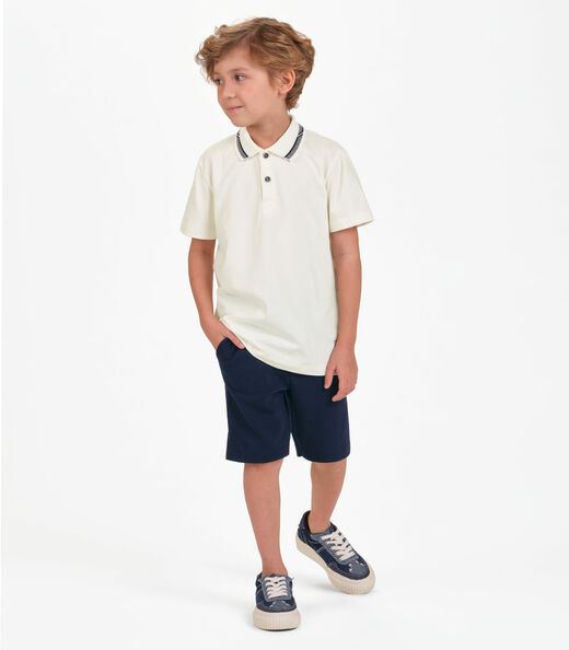 Conjunto Polo com Bermuda Menino Trick Nick Bege
