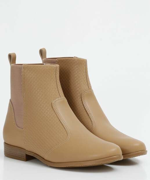Bota Feminina Chelsea Bico Redondo Moleca 