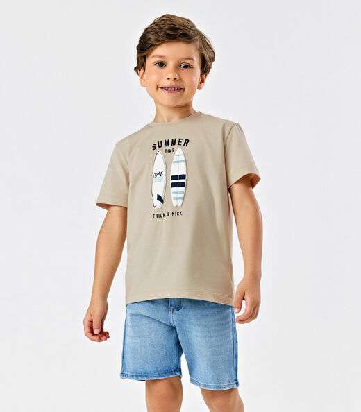 Image_Conjunto Camiseta Com Bermuda Trick Nick Bege