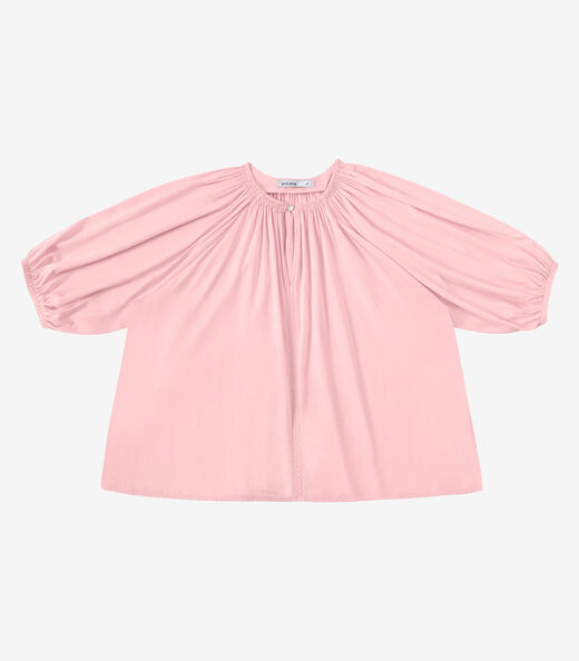 Blusa Feminina Ampla Com Lastex Em Viscose Endless Rosa
