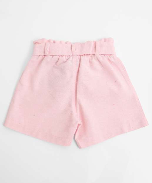 Short Infantil Sarja Clochard Marisa Tam 1 a 3 Rosa