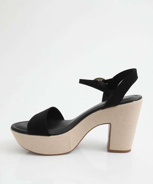 Sandália Feminina Meia Pata Nobuck Bebecê Preto