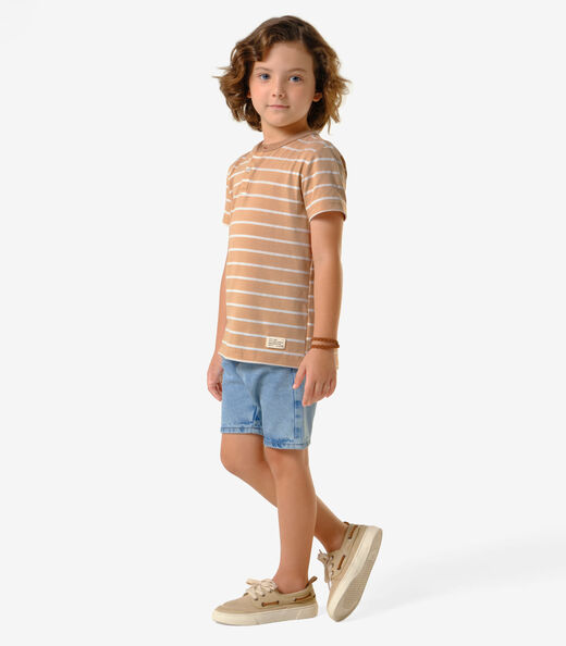 Conjunto Camiseta Com Bermuda Trick Nick Marrom