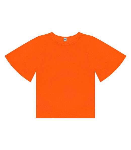 Blusa Feminina Manga Curta Rovitex Laranja
