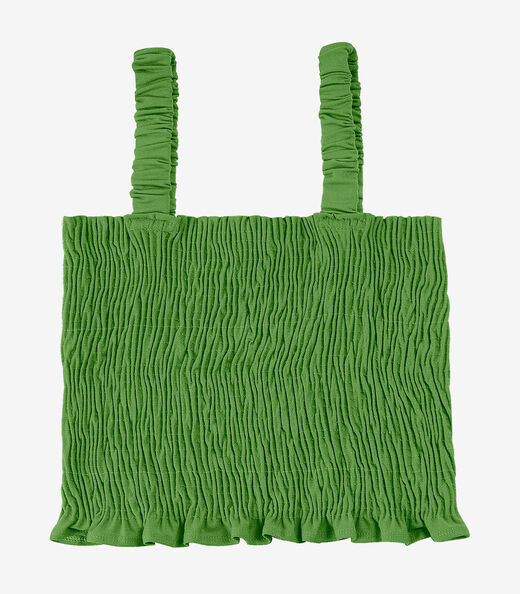 Regata Cropped Feminina Em Lastex Endless Verde