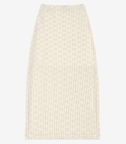 Saia Midi Em Tricot Endless Bege