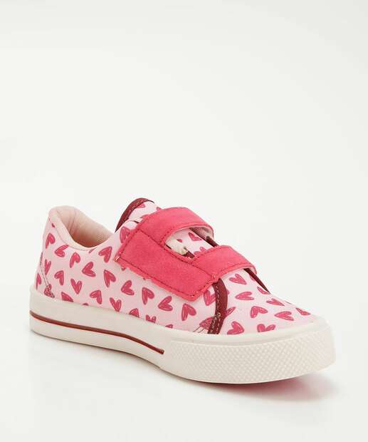 Image_Tênis Infantil Casual Estampa Corações Velcro
