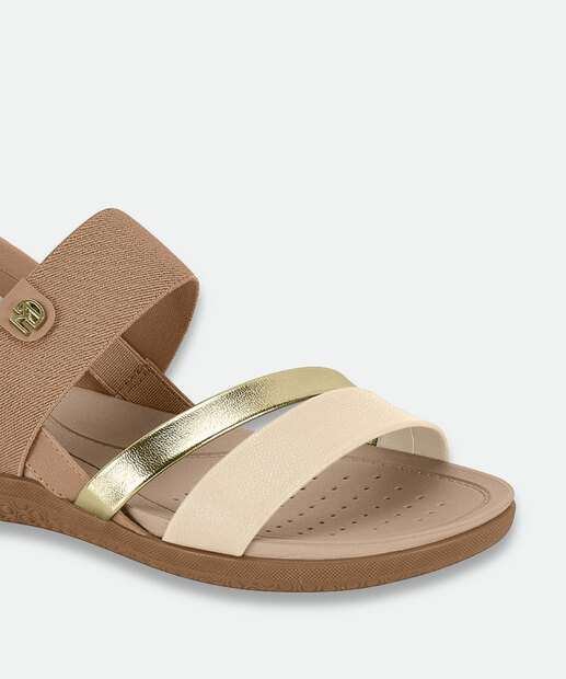 Sandália Feminina Rasteira Modare Bege 