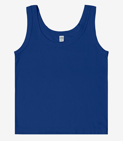 Regata em Ribana de Viscose Rovitex Azul