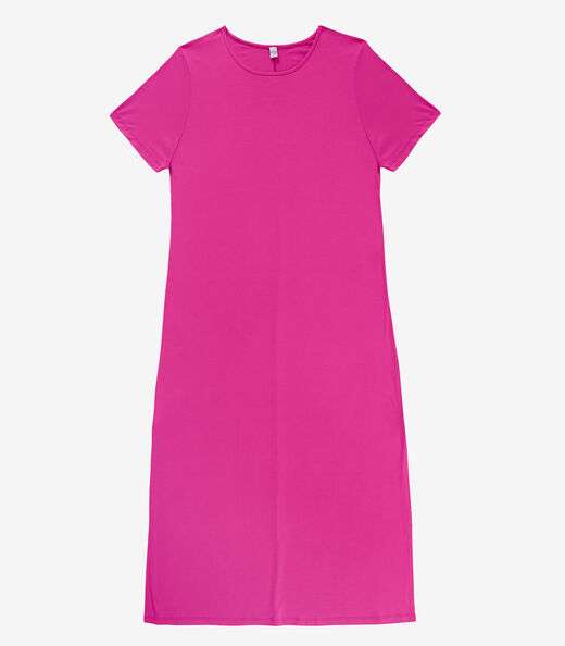 Image_Vestido Feminino Midi Plus Size Infinita Cor Rosa
