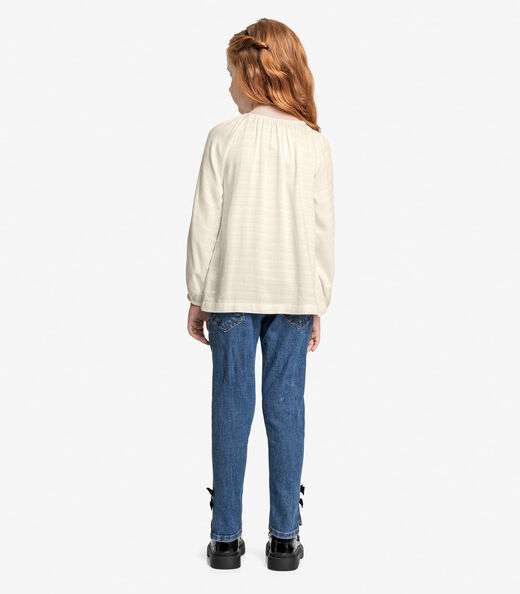 Conjunto Bata Com Calça Jeans Trick Nick Bege