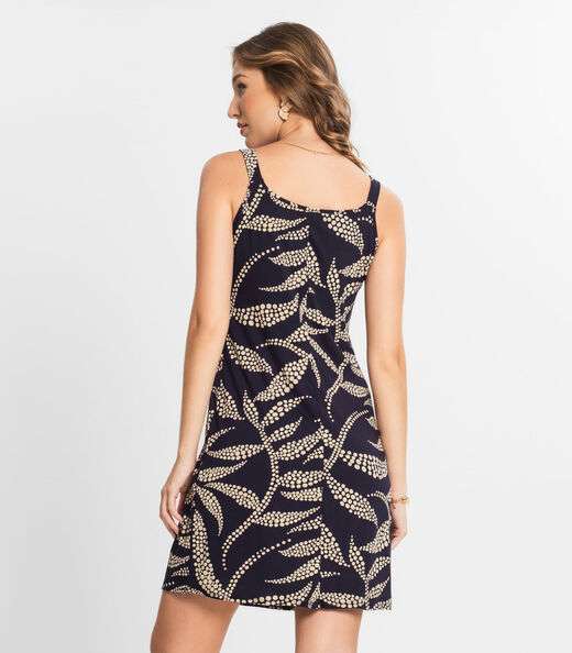 Vestido Estampado Rovitex Azul