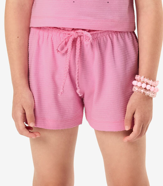 Conjunto Blusa Com Shorts Infantil Rovi Kids Rosa