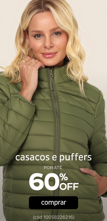 Casacos e Puffers por até 60% OFF