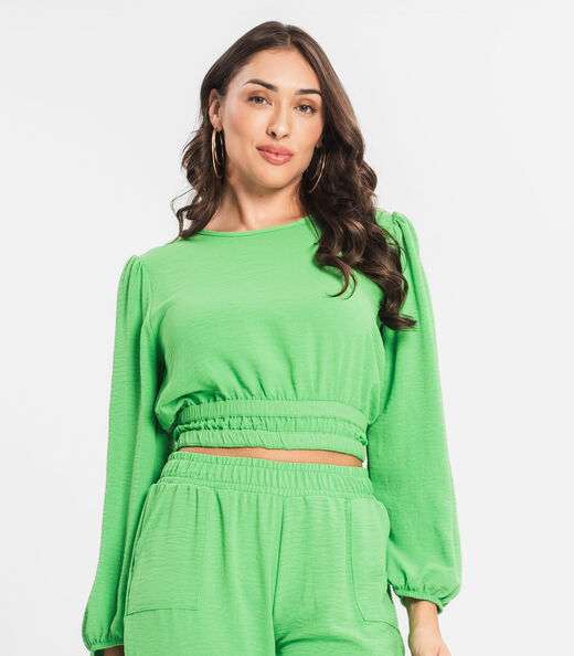 Blusa Feminina Manga Longa Endless Verde