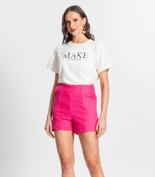 Image_Shorts Feminino Em Moletinho Endless Rosa