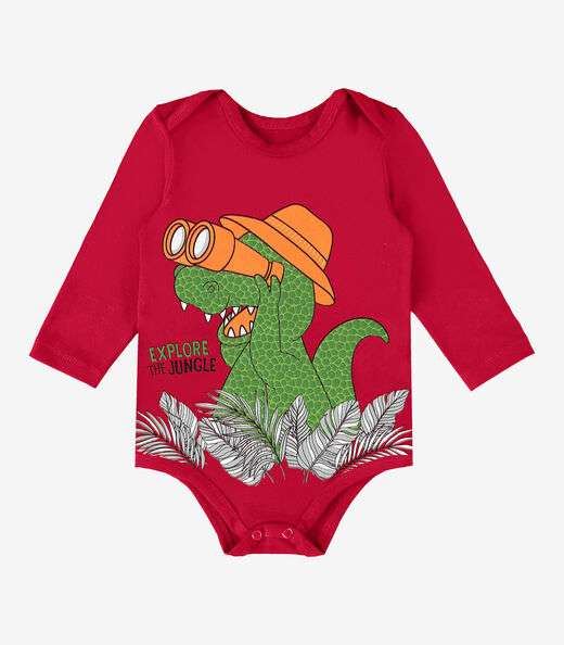 Image_Body Infantil Masculino Dino Rovi Kids Vermelho