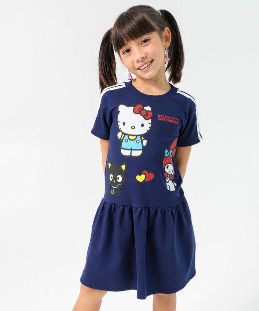 Vestido Infantil Hello Kitty E Amigos Sanrio Tam 4 a 10 Azul