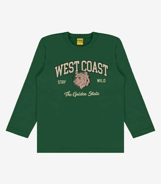 Camiseta Infantil Manga Longa Rovi Kids Verde