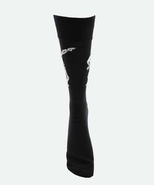 Meia Masculina Cano Longo Estampa Esqueleto MR Preto