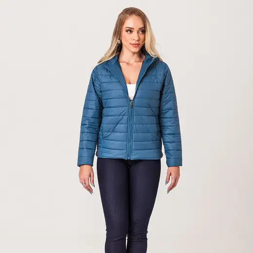 Jaqueta Puffer Feminina com Capuz Zune