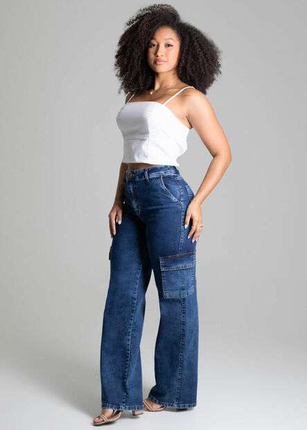Calça Jeans Sawary Wide Leg - 277881