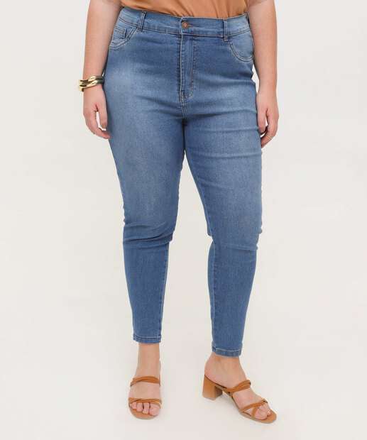 Calça Plus Size Feminina Jeans Skinny