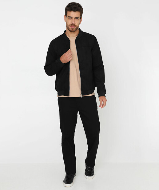 Jaqueta Bomber Masculina Suede Marisa Preta 