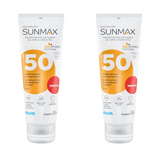 Image_Kit com 2 Unidades de Sunmax Protetor Solar FPS50 Sensitive 60ml