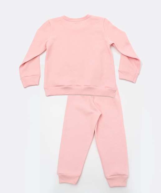 Conjunto Moletinho Infantil Patrulha Canina Tam 1 a 3 Rosa