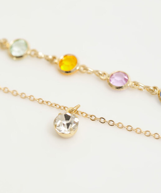 Kit 2 Colares Feminino Strass Marisa