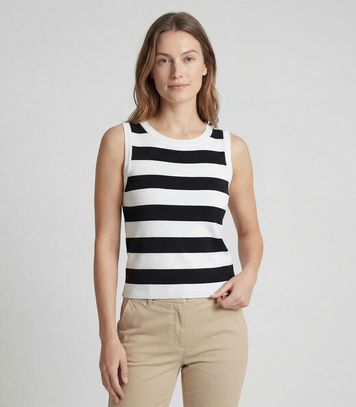 Image_Blusa Feminina Listrada Em Tricot Sea Surf Preto