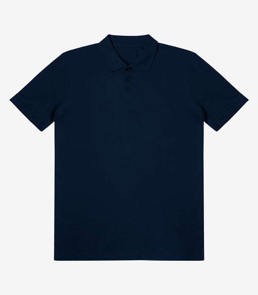 Polo Masculina Piquet Básica Select Azul
