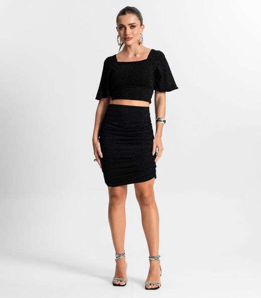 Blusa Cropped Endless Preto