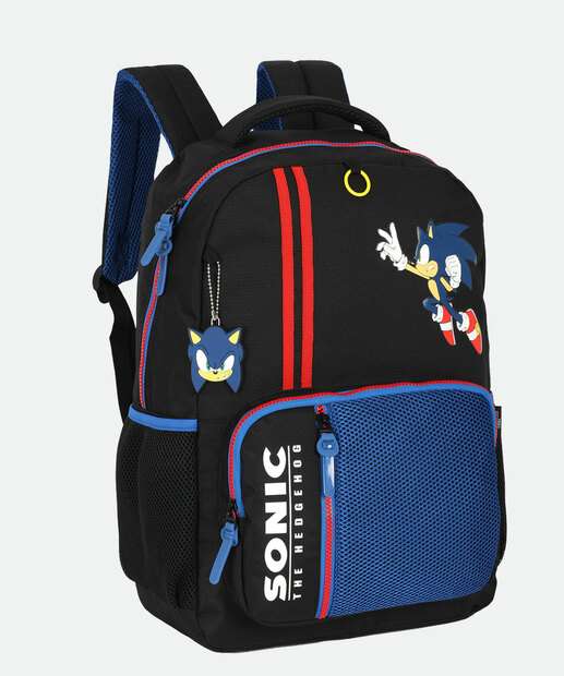 Mochila Infantil Escolar Sonic Preto