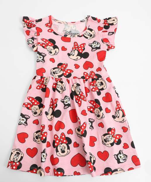 Image_Vestido Infantil Estampa Minnie Disney Tam 1 a 3 Rosa