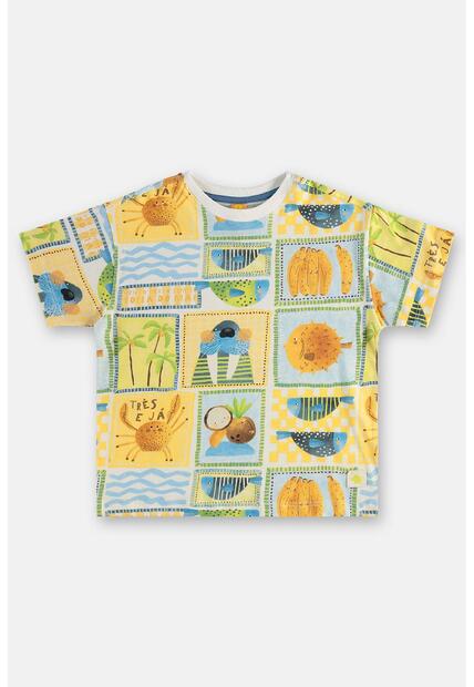 Conjunto Menino Camiseta e Short Três e Já