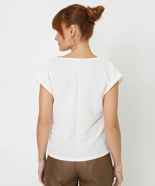 Blusa Feminina Degagê Textura Marisa Off White