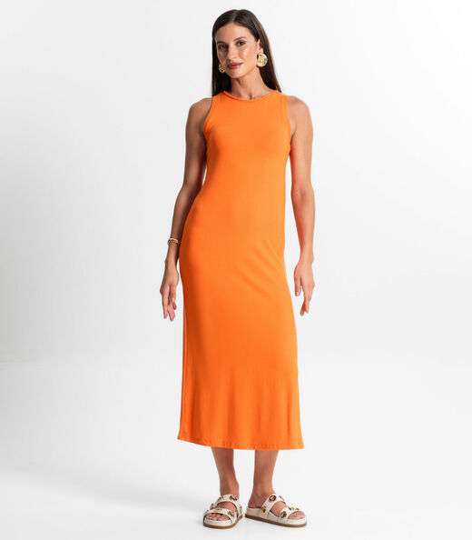 Image_Vestido Midi Em Molecotton Rovitex Laranja