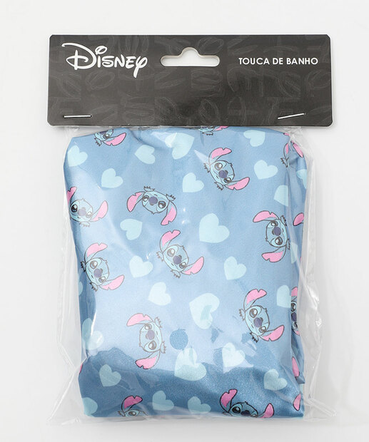Touca De Banho Feminina Stitch Disney Azul