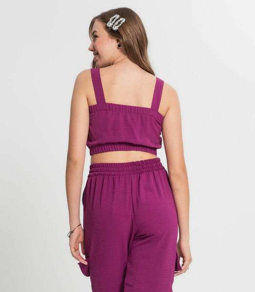 Top Juvenil Feminino Minty Roxo