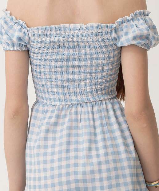 Vestido Juvenil Estampa Xadrez Marisa Tam 10 a 16