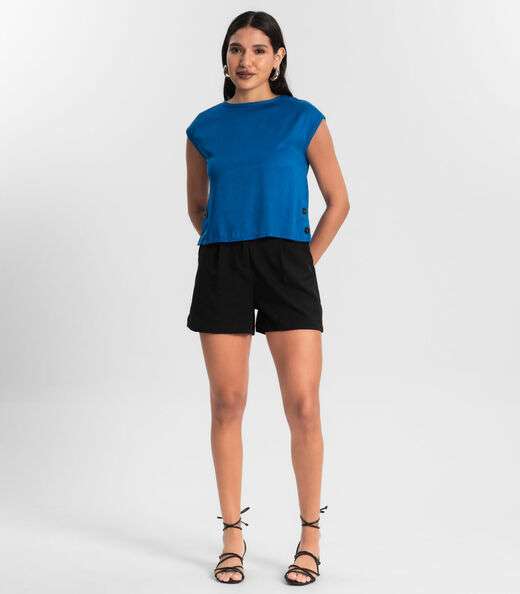 Blusa Feminina Viscose Rovitex Azul
