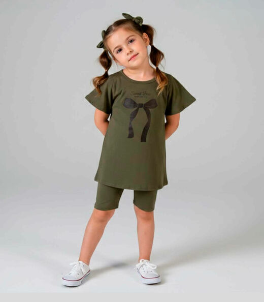 Image_Conjunto Infantil Feminino Blusa E Ciclista Select Verde