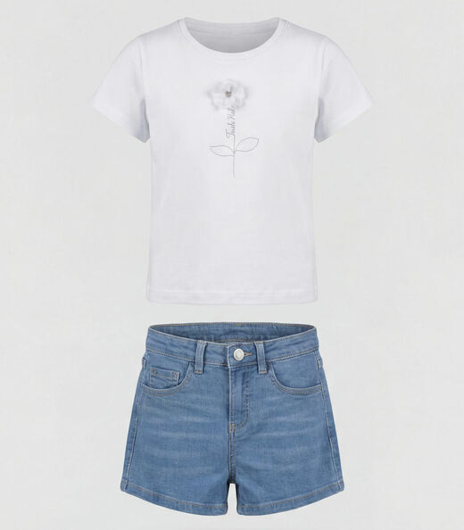 Image_Conjunto Infantil Blusa com Shorts Trick Nick Branco