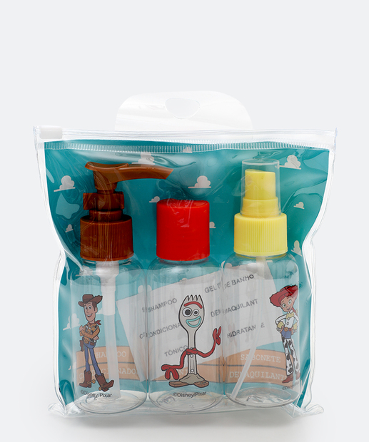 Kit De Viagem Feminino 3 Peças Toy Story Azul