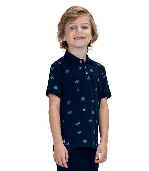 Image_Camisa Polo Infantil Estampada Trick Nick Azul