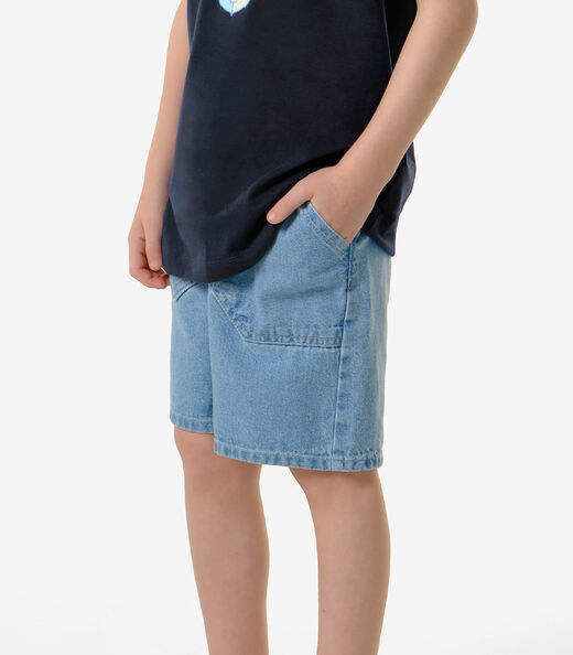 Conjunto Infantil Camiseta Com Bermuda Trick Nick Azul