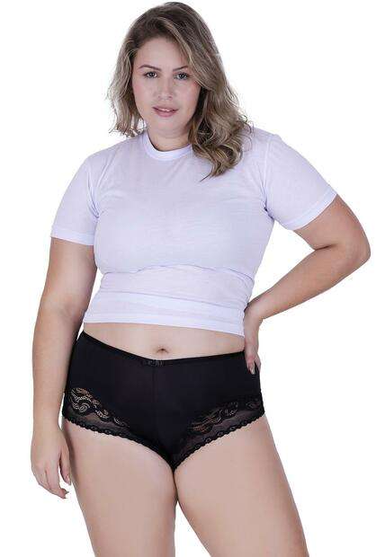 Calcinha Queridinha Plus Size Microfibra Concept Lingerie Preto