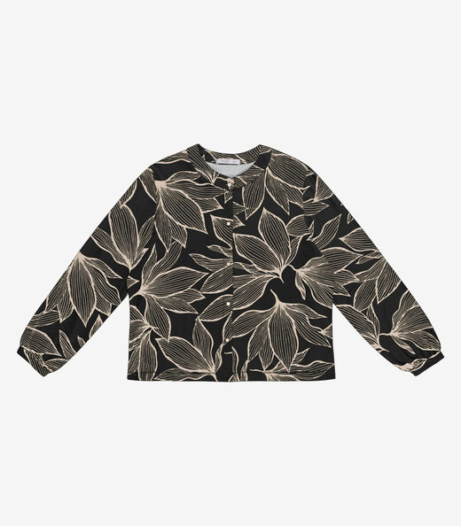 Image_Camisa Manga Longa Estampada Plus Size Secret Glam Preto